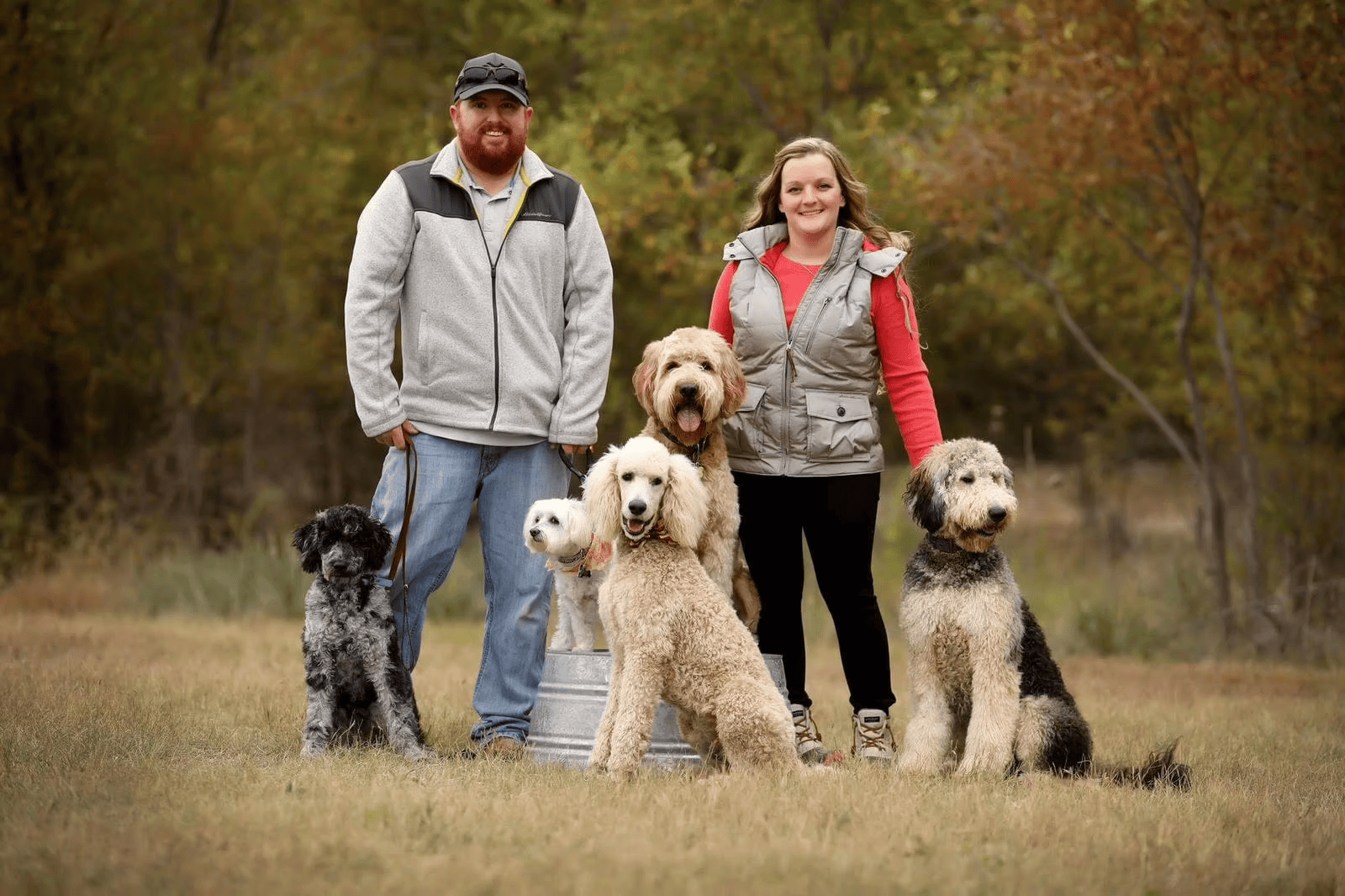 Jessica and Bryan with their dogs